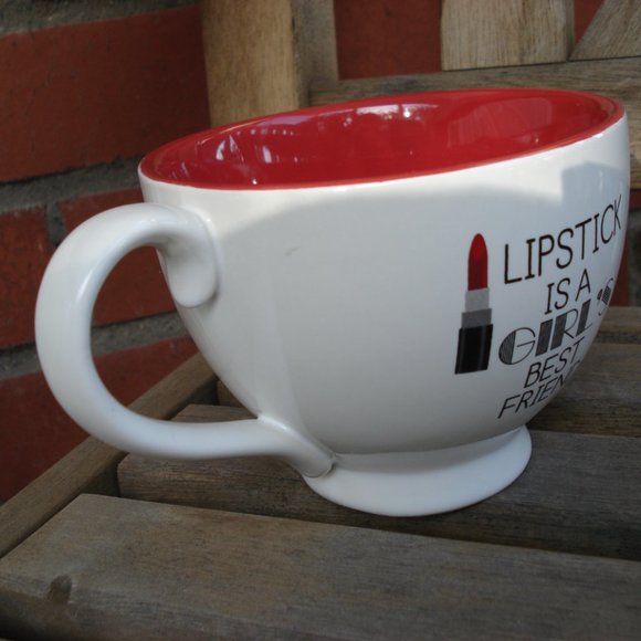 LIPSTICK IS A GIRL'S BEST FRIEND Cup = 10 Strawberry Street - Picture 2 of 5